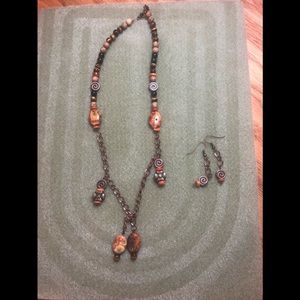 Handmade necklace and earrings